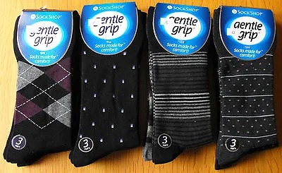 £7.99 • Buy 3 Pair  Big Foot Gentle Grip Socks HoneyComb Non Elastic Diabetic Sock UK 12-14