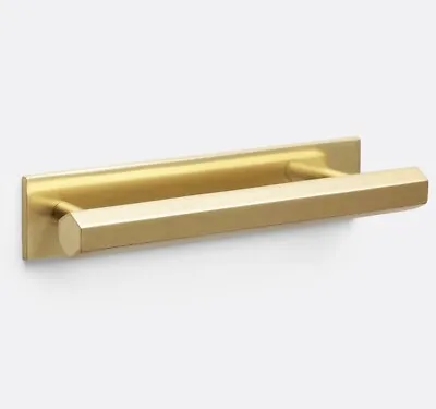 $31.50 • Buy Rejuvenation Drawer Pull Unlacquered Brass Canfield 6   With Back Plate C100292