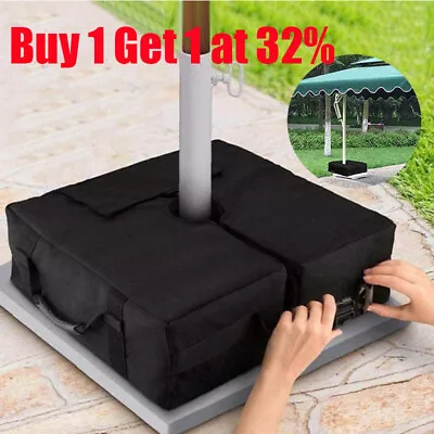 Waterproof Parasol Sand Base Weights Bag Up To 40kg Heavy Duty Cantilever Black • £12.04