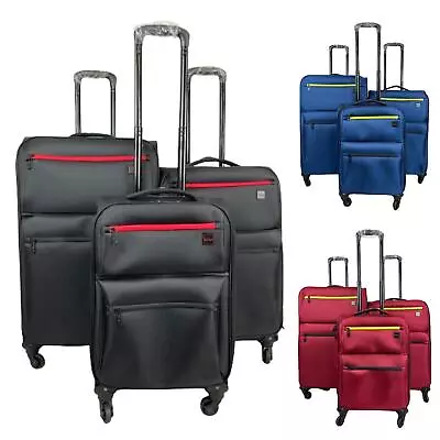 Super Lightweight 4 Wheels Spinner Expandable Luggage Suitcase Cabin S M L • £25.99