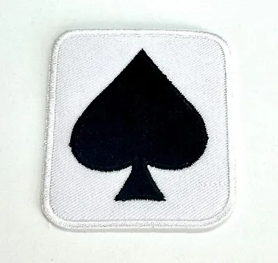 Embroidered Patch - Ace Of Spades - Playing Card - Poker - NEW - Iron-on/Sew-on • $5.25