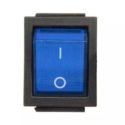 DPDT Blue LED Lit Square Rocker Switch 6-Pin On/Off Snap-In 15A/240V 20A/120V AC • $6.45