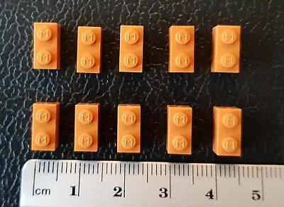 LEGO DENMARK VINTAGE MODULEX MINI LEGO 10 BRICKS 2x1 WITH M LOGO ON TOP • $2.50