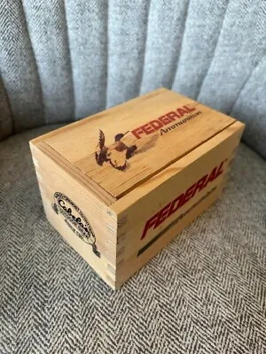 Vintage Cabela's Federal Ammunition Wooden Box Rare • $37.99