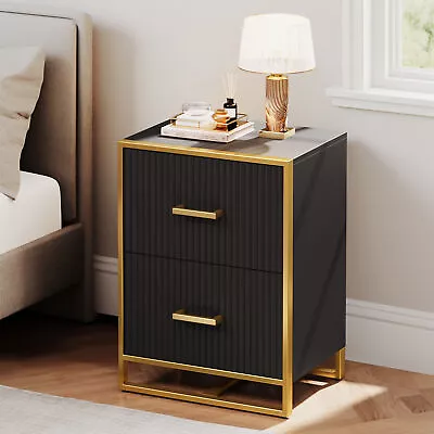Modern 2 Drawer Wood File Cabinet Printer Stand Fits A4 Letter Size Files Office • $95.99