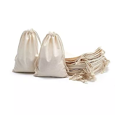 20 Pieces 5x7 Inches Cotton Drawstring Bags Reusable Muslin Sachet Bag For Pa... • $21.80