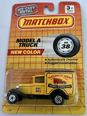 1/64 Matchbox #38 Ford Model A Truck Yellow And Black • $3.75