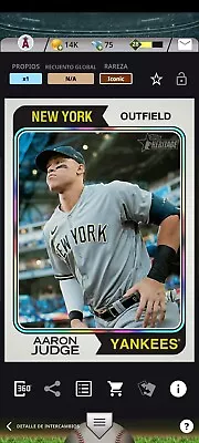 2023 Topps Bunt Heritage 23 Craft Short Print Base Iconic Aaron Judge Digital • $9.99