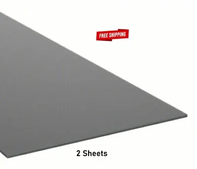 $19.85 • Buy 2 - 1/8  Thick  High Density Polyethylene Black Sheets 24  L X 12  W HDPE