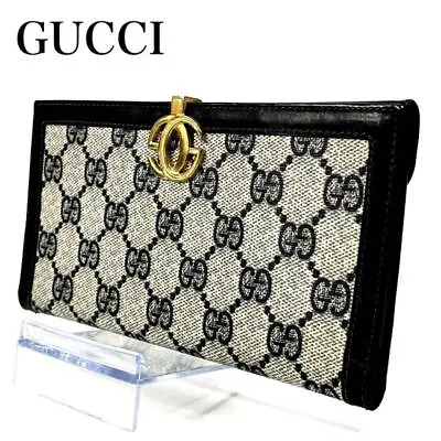 Auth Gucci Long Wallet Marmont PVC Leather 19 X 9.5 Cm Vintage • $159
