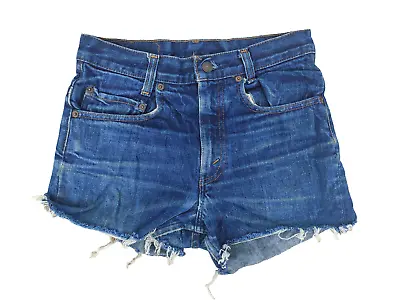 Womens Levis Denim Vintage Shorts Hotpants Zip Fly Levi Levi's Cut-Off Jeans W28 • £10.95