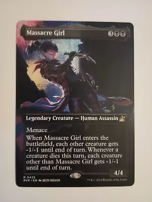 Massacre Girl Anime Borderless NM/M Magic The Gathering Ravnica Remastered MTG • $5.50