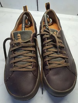 CUSHE Rowdy Men's Camper Style Brown Leather Shoes (Size UK 8 EU 42) • £13.99