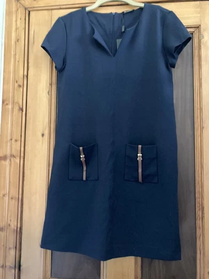 £21 • Buy Massimo Dutti Ladies Navy Blue Dress Size Large 12-14 BNWT