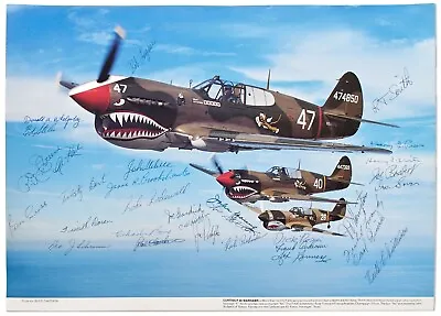 Shark Teeth Curtiss P-40 Warhawk Planes 31 Flying Tigers Signed Image • $199.99