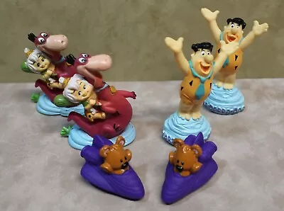 Vintage Flintstones - Fred Bam Bam & Dino & Teddy Bear Rocket Figures Lot Of 6 • $15