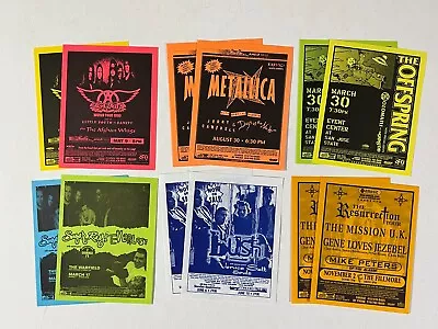 Metallica Aerosmith Bill Graham Presents 12 Small Concert Handbills 1998 • $20