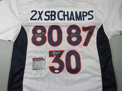 Denver Broncos Jersey Autograph Signed Terrell Davis Ed McCaffrey Rod Smith JSA • $499.99