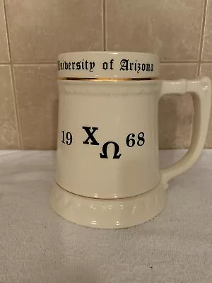 $14.99 • Buy Vintage Chi Omega Christmas Formal 1968 Stein Mug University Of Arizona