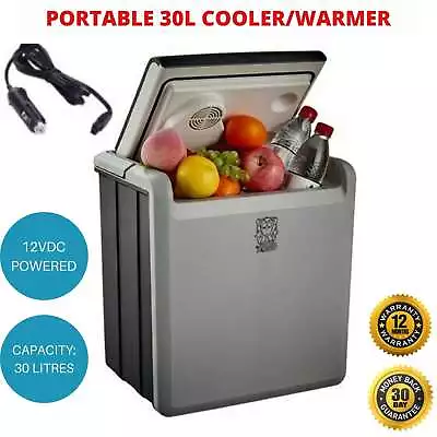 $129.95 • Buy 30L Portable Car Fridge 12V Cooler Warmer Camping Caravan Boat Brass Monkey New