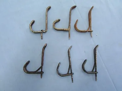 Vintage Lot Of 6 Rustic Twisted Wire Screw-In Coat/Hat Hooks School Farm House • $9.99