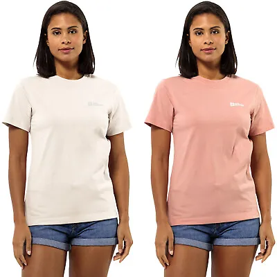 Jack Wolfskin Womens Essential Outdoor Short Sleeve Crew Neck T-Shirt Top Tee • £34.95