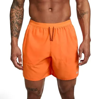 Nike Men's Dri-FIT 2-in-1 Stride Athletic Gym Running Training Shorts Orange $65 • $22.99