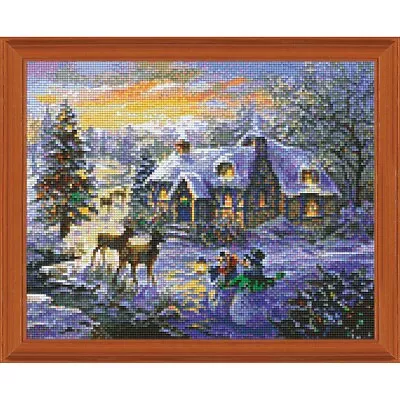 PixelHobby Cottage At Christmas Kit & Frame Mosaic Art Kit • $96.98