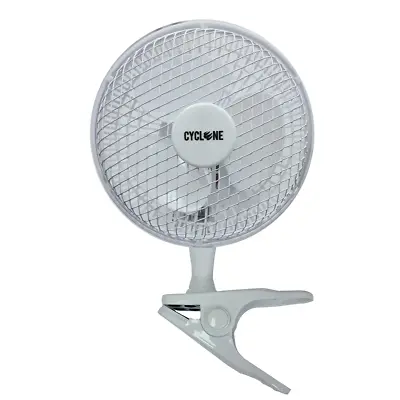 £16 • Buy Cyclone 6inch 150mm Clip On Office Desk Fan 2 Speeds Hydroponics Grow Tent Fan