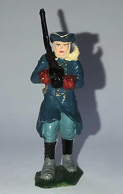 Marx 65mm Revolutionary War Soldier W Rifle Painted Plastic Figure 1950s • $12.95