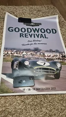 £15 • Buy Goodwood Revival Original Poster 2021 Ciao Stirling Moss.