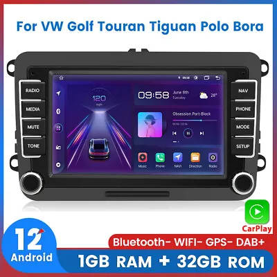 $139.99 • Buy For VW Volkswagen Jetta Passat 7  Android12.0 Car Stereo Radio Apple Carplay GPS
