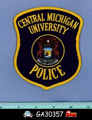 CENTRAL MICHIGAN UNIVERSITY School Campus Police Shoulder Patch CMU STATE SEAL • $5.50