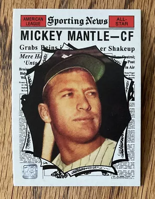 2021 Topps X MICKEY MANTLE Collection Reprint Card 23 ‘61 Sporting News All Star • $3.95