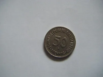 Collectable Coin 1950 D Germany  50  Pfennig Circulated Condition • £1.99