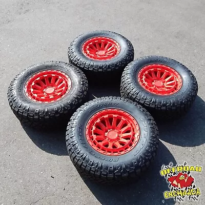 17x8.5  Red 6x5.5  Black Rhino Raid Wheels Rims 33  Nitto Tires Fits: GMC Toyota • $2450