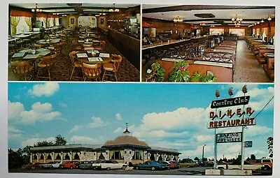 NJ Postcard Marlton New Jersey Country Club Diner & Restaurant Vintage Autos Car • $6.99