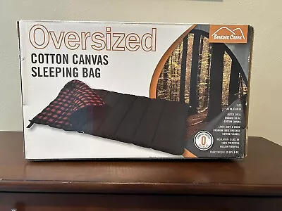 NEW Boulder Creek Oversized Cotton Canvas Sleeping Bag 0 Degrees Comfort Rating • $64.99