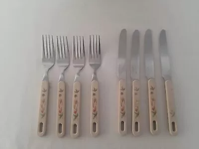 Vintage Marks And Spencer Harvest Cutlery - 8 Pieces Knives Forks - Used • £14