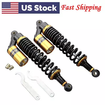 For Honda Kawasaki Yamaha 13.5'' Rear Air Shock Absorbers Suspension Motorcycle • $91.59