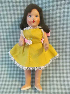 Vintage HOLLYWOOD DOLL Pretty Painted Face Composition W/Jointed Limbs 8.5  • $8.99