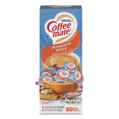 $18.91 • Buy Coffee-Mate 75520 0.38 Oz. Liquid Coffee Creamer - Pumpkin Spice (50/Box) New