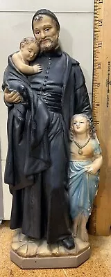 Vintage C.S 193  Catholic Priest  Figurine Chalkware Monk Pastor 12.5” • $45.99