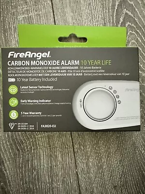 FireAngel FA3820-EU 10 Year Longlife Battery Carbon Monoxide Alarm • £13.99