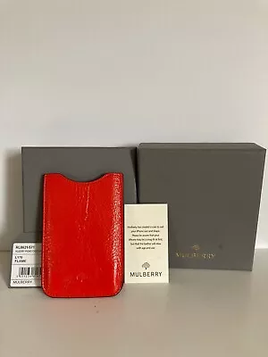 Genuine Mulberry IPhone 4/4S Leather Phone Cover Flame Red Fits SE (2016 Model) • £19.99