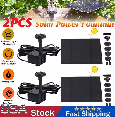 Solar Power Fountain Submersible Floating Water Pump Bird Bath Pond Garden Decor • $9.98