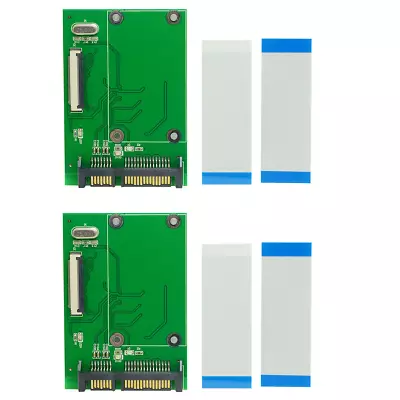 2X 1.8 Inch 40Pin ZIF/ SSD D Hard Disk Drive To 7+15 22 Pin SATA Adapter2187 • £10.79