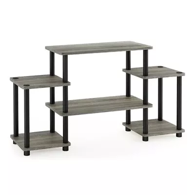 Furinno Turn-N-Tube Wood Entertainment Center For TV Up To 25  In Oak Gray/Black • $45.66