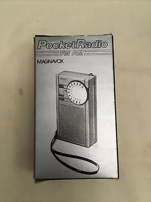 Vintage Magnavox Pocket Radio AM/FM D1000 Transistor Radio New Open Box • $35