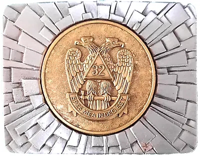 Vintage Scottish Rite 32 Double Eagle Masonic Belt Buckle • $24.95